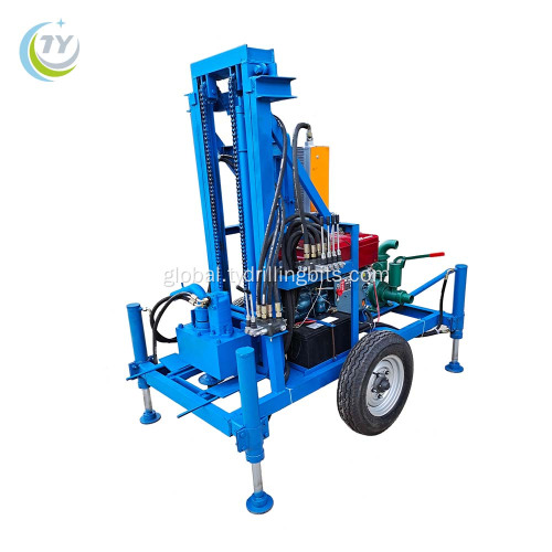 Drill Rig Hydraulic Portable diesel engine water well drill rig Supplier